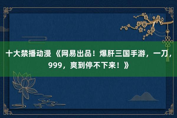 十大禁播动漫 《网易出品！爆肝三国手游，一刀，999，爽到停不下来！》